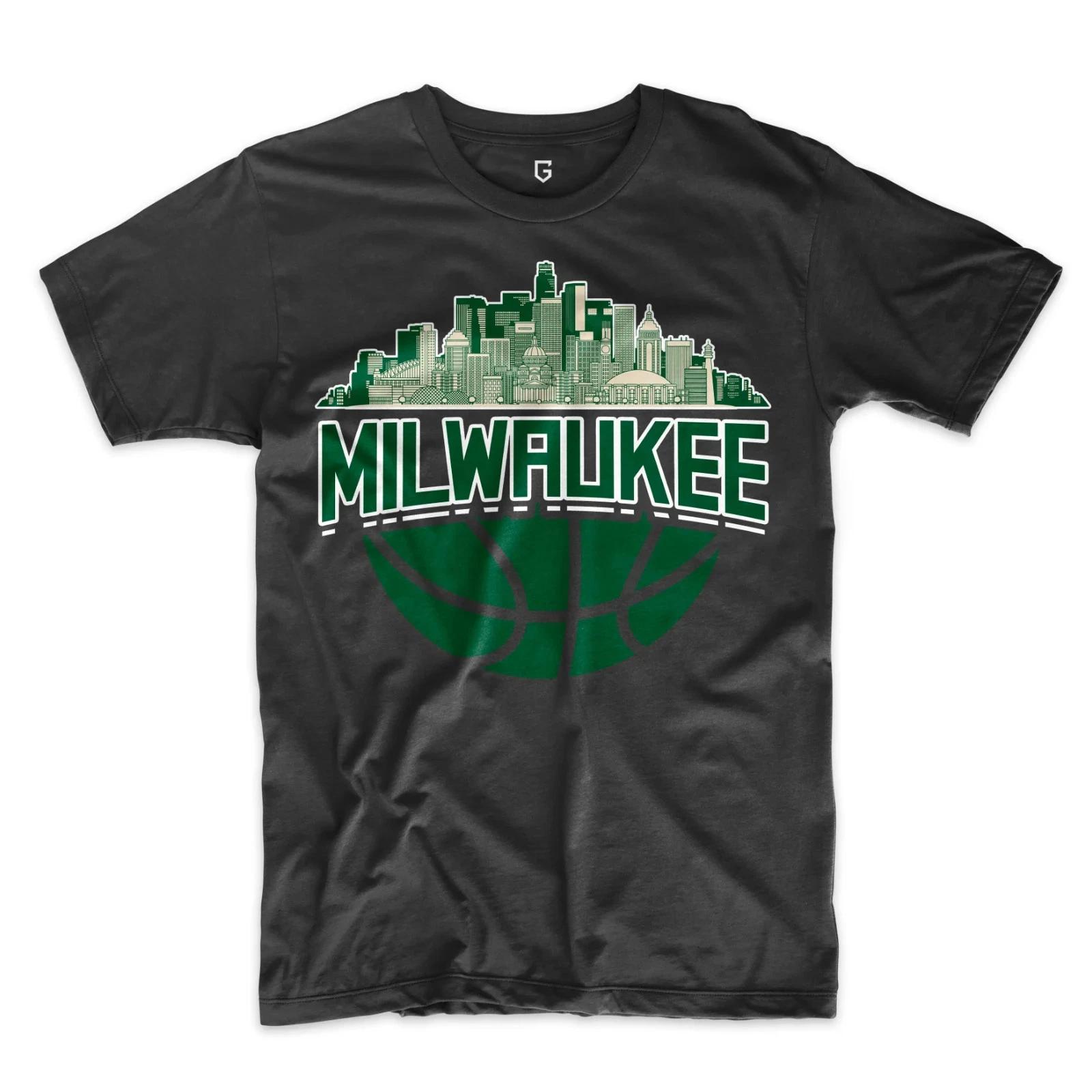 Milwaukee Basketball Skyline Men s T-Shirt XL