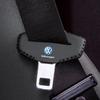 Car Leather Safety Belt Buckle Plug Protective Cover For VW Polo SRFDGF6 Passat B5 B6 B7 T4 T5 Golf 6 Tiguan Jetta Accessory