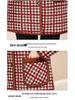 Mom's Warm Plaid Velvet-Enhanced Winter Coat for Mid-Aged Women