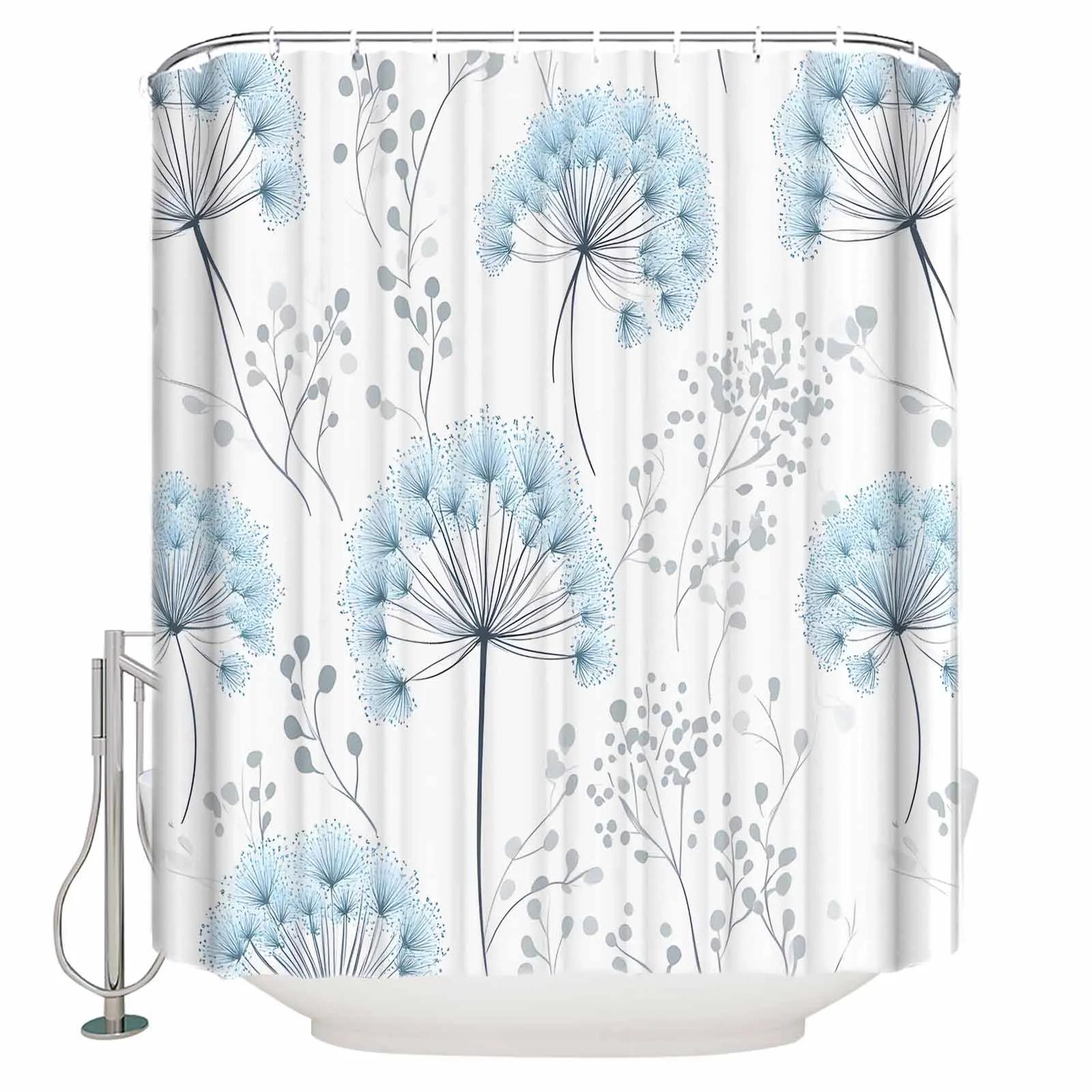 

Country Pastoral Dandelion Plant Shower Curtains Waterproof Bath Curtains Home Decor Modern Luxury Bathroom Curtain W60H190(CM)-1 Pcs