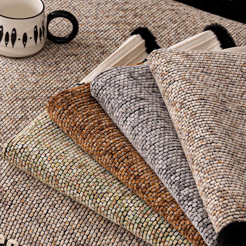 Four Season Universal Chenille Sofa Cover Light Luxury Retro Fixed Anti Slip Straight Row Sofa Cushion Cover Machine Washable