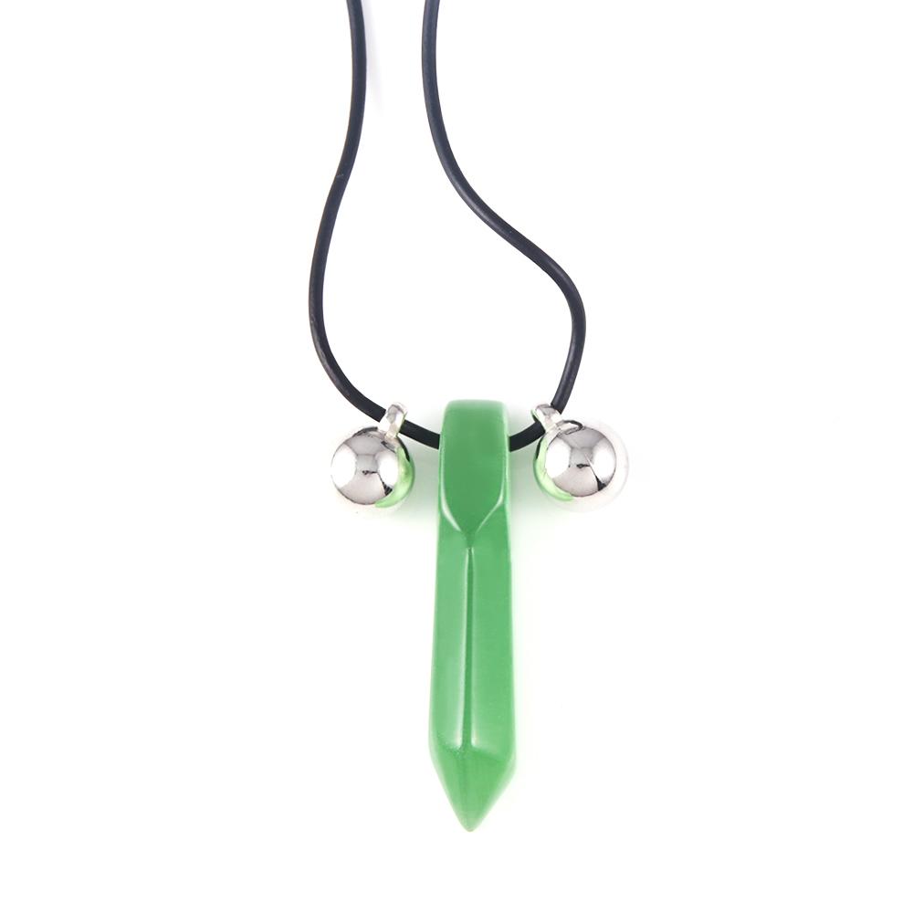 Anime Ninja Necklace Cosplay Props Tsunade Gemstone Natural Jade Pendant Talisman Necklace For Women Men Jewelry Charm Gifts