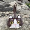 Funny Doll Kitten Cat Leather Keychain Leather Ornament Cat Leather Pendant Bag Accessories Cartoon Animal Bag Hanging Men Women