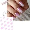 24 Pcs Short Round False Nail Simple Artificial Nail Pink Gradient Stick On Nail Glossy Press On Nail for Woman