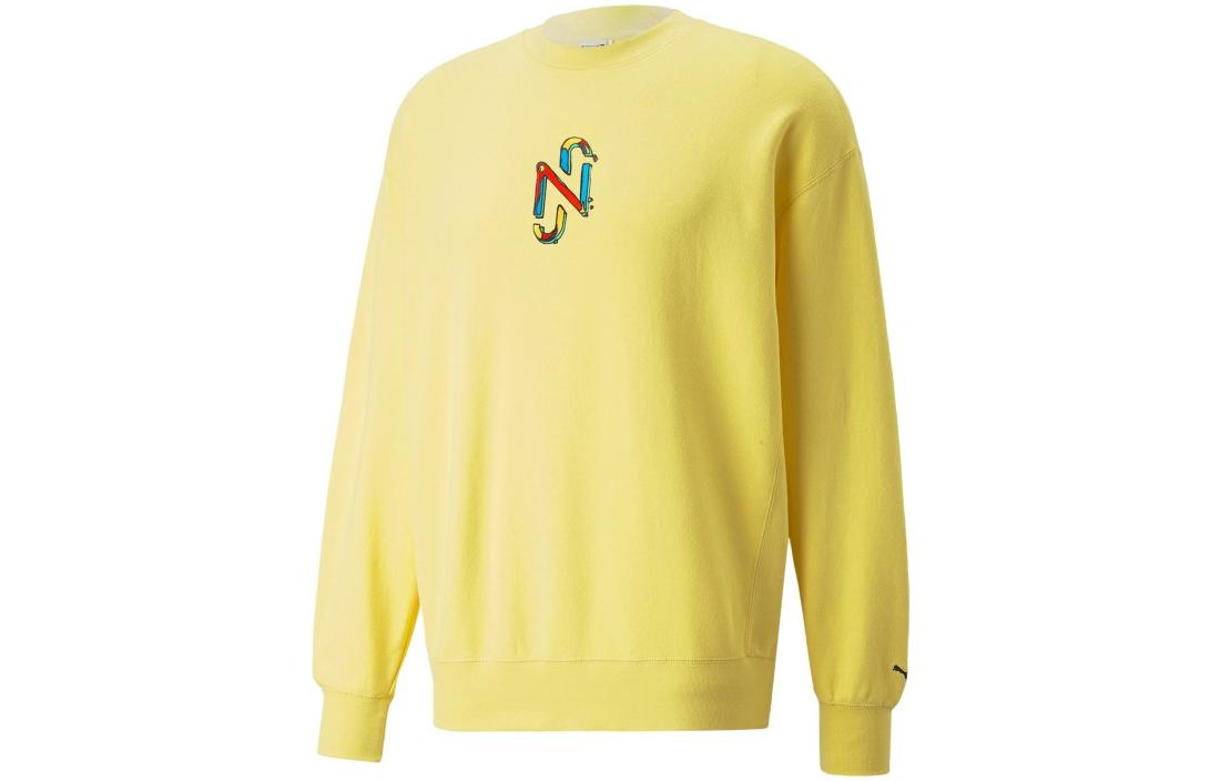 PUMA X Njr Series Sweatshirts Men s Yellow Crew Neck Moderate Regular 535732-91 XL