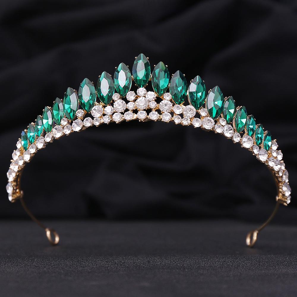 Japanese & Korean Style Bridal Rhinestone Crown Headpiece for Weddings, Evening Dresses & Children's Birthdays