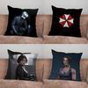 R-Resident E-Evil Pillow Case For Home Bedroom Car Office Decoration Living Room Sofa Cushion Cover Suitable