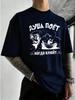 Stylish Unisexs Tshirt 100 Cotton Fishhook Pattern Print Loose Fit Casual Comfortable Sporty Style