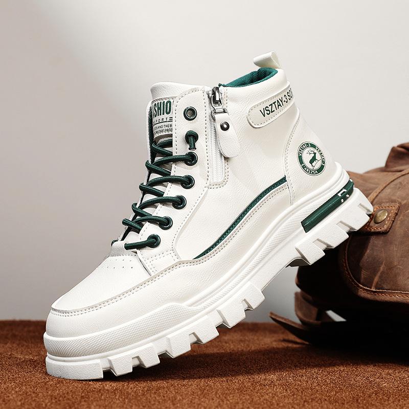 Autumn New Men's High-top Board Shoes Fashion Trend Casual Men's Shoes Platform Versatile Shoes