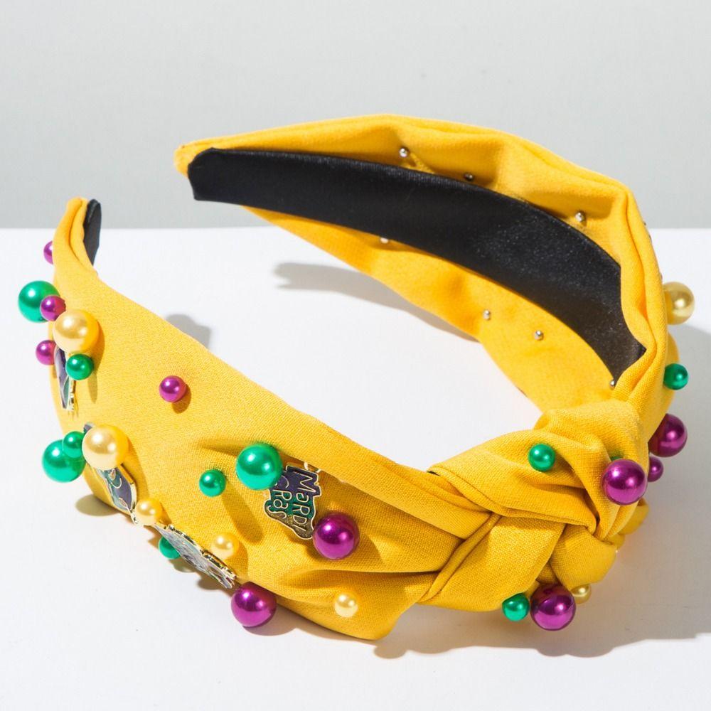 Hand Sewn Rhinestone Knot Hairband Bead Inlaid Crystal Beads Hair Band  Hair Accessories