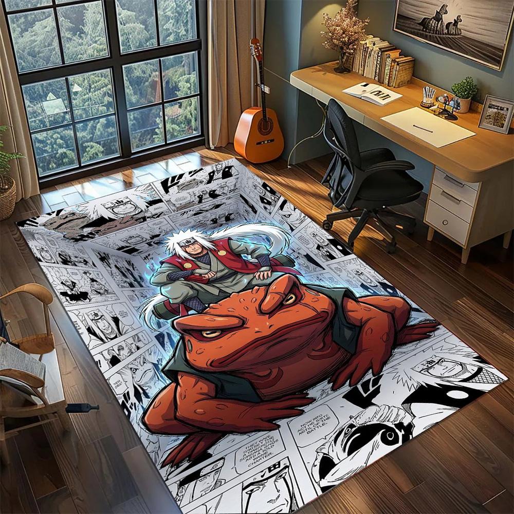 Naruto Area Carpet Stylish Gamer Room, Non Slip Washable Large Area Floor Mat Rug Bedroom Home.-TING