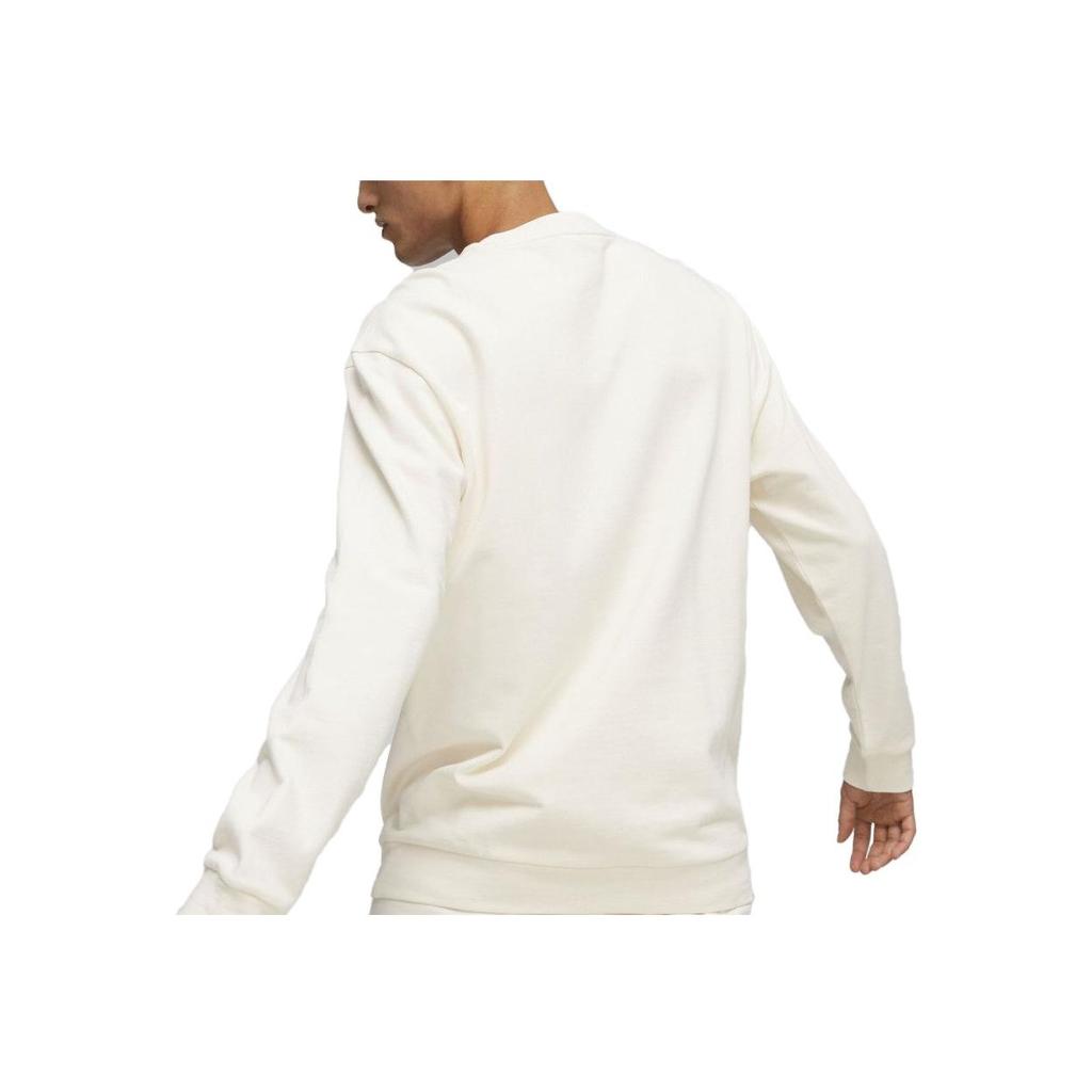 Puma Better Sportswear Solid Color Crew Neck Long Sleeve Sweatshirt Men Sweatshirt White 676063-99