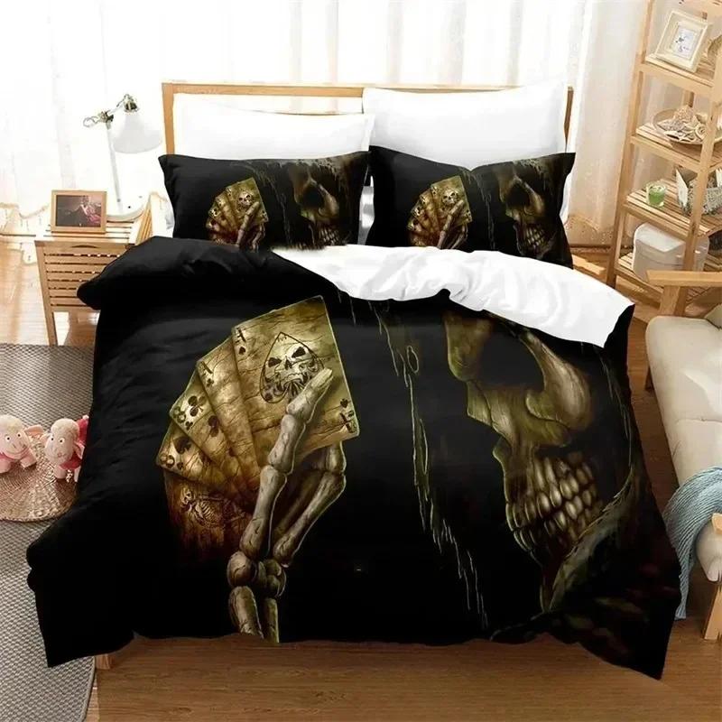

New 3D Print Dark Grim Reaper Beding Set Bedrom Soft Modern Bedspreads Comefortable Soft Duvet Cover Comfortable Quilt Cover And Pilowcase 100*200cm Single
