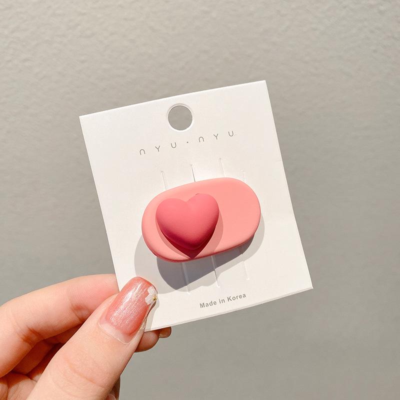 Pink Dopamine Hair Clip: Y2K Seamless Round Hairpin - Cute Small Side Clip for Women’s Bangs