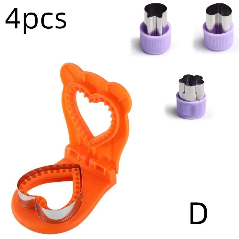 Sandwich Cutter and Sealer with Plastic Handles Ideal for DIY Bread Fruit Vegetable Cutting and Embossing Moulds Kitchen Gadget