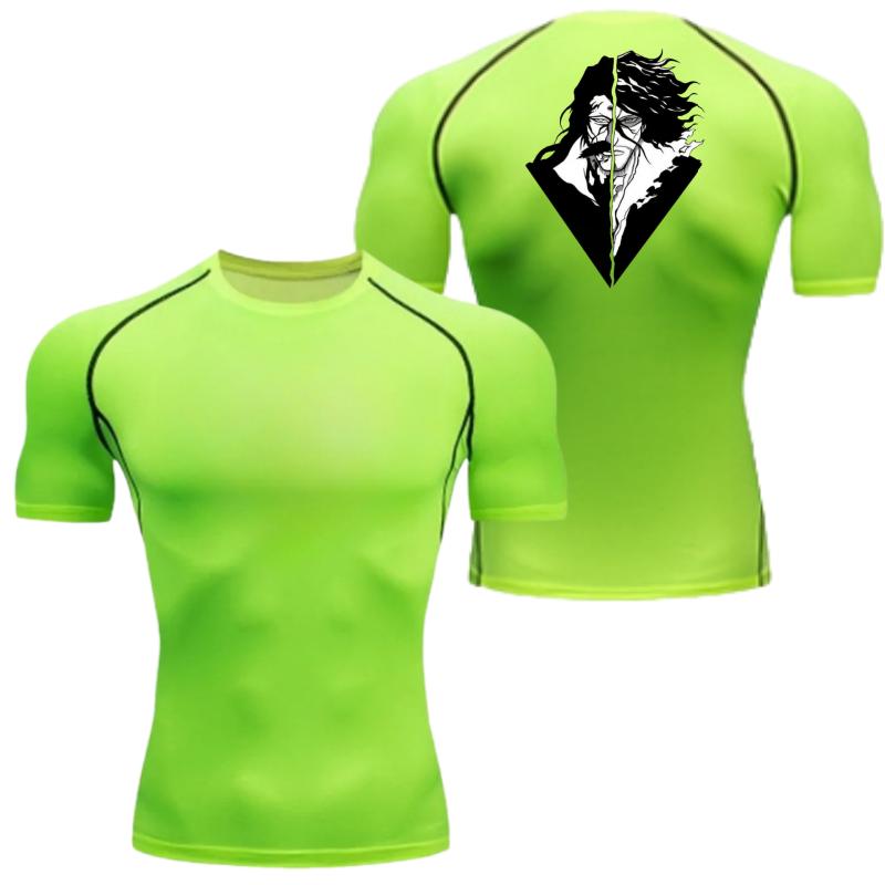 Fitness Sportswear Bleach Teenagers Tshirt Graphic Tops Tight Training Clothes Boys Compression Gym Running Basketball Clothes