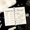 Cute Gold Foil Hand Drawn Black Cat Flat Stickers Kawaii Kitten Decor For Scrapbooking Journal Craft Supplies