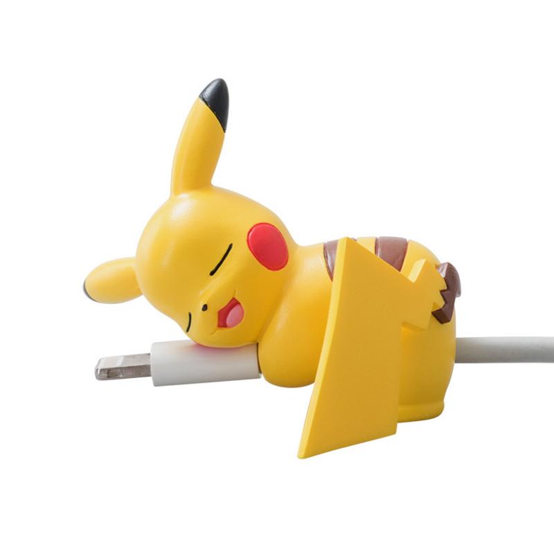 Pikachu Usb Round Data Cable Protector Accessory Cartoon Eevee Snorlax  Decor