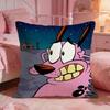 CCourage The Cowardlys DDogs Cushion Cover Premium Comfort Reversible Pillow CoveTwo In One Design For Any Room  Car Interior
