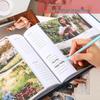 6-Zoll Leinen Fotoalbum mit Papiertaschen zur kreativen Aufbewahrung von Geschenken
