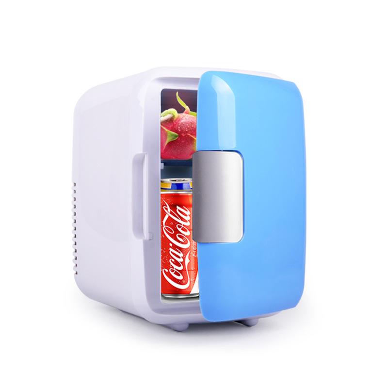 4L Dual-Use Mini Fridge for Car and Home - Ideal for Makeup, Masks, and Cosmetics