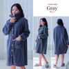 Room Room Long Blanket [growncharm] Wear, Women's Dress, Pajamas, Fluffy, Wear, Cardigan, [MOKO05] (Gray)