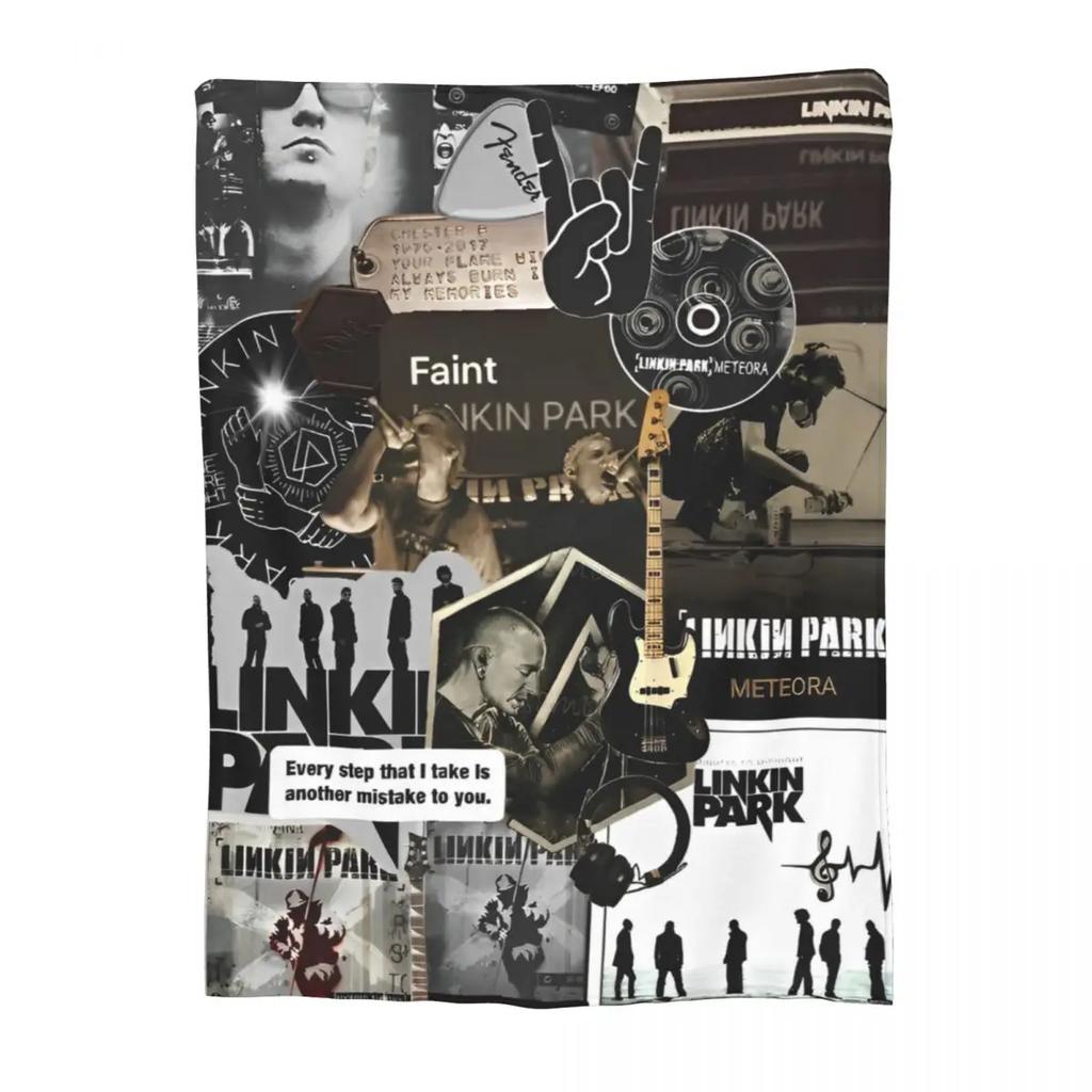 L-Linkin Rock Park Blanket Cover Fleece Super Warm Throw Blankets for Home Couch Bedroom Quilt