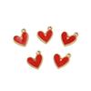 10pcs Gold Plated 10*12mm Stainless Steel Charm Enamel Heart Pendants Mixed Accessories For DIY Necklaces Making Findings