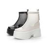 Leather Mesh Martin Boots Women's Thick Soles 2025 New Summer Hollow Breathable Mesh Boots Women's Heightening Boots Short Boots