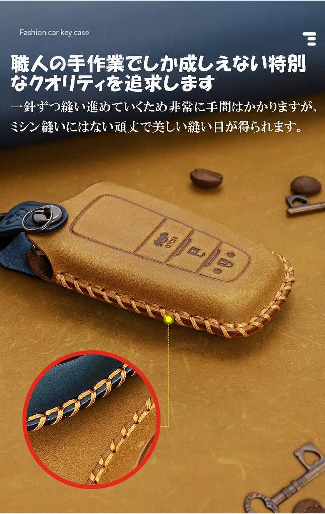 Toyota Key Case Key Cover Key Holder TOYOTA C-HR Prius Corolla RAV4 Camry Prado Toyota 86 Genuine Leather Brown, Braun