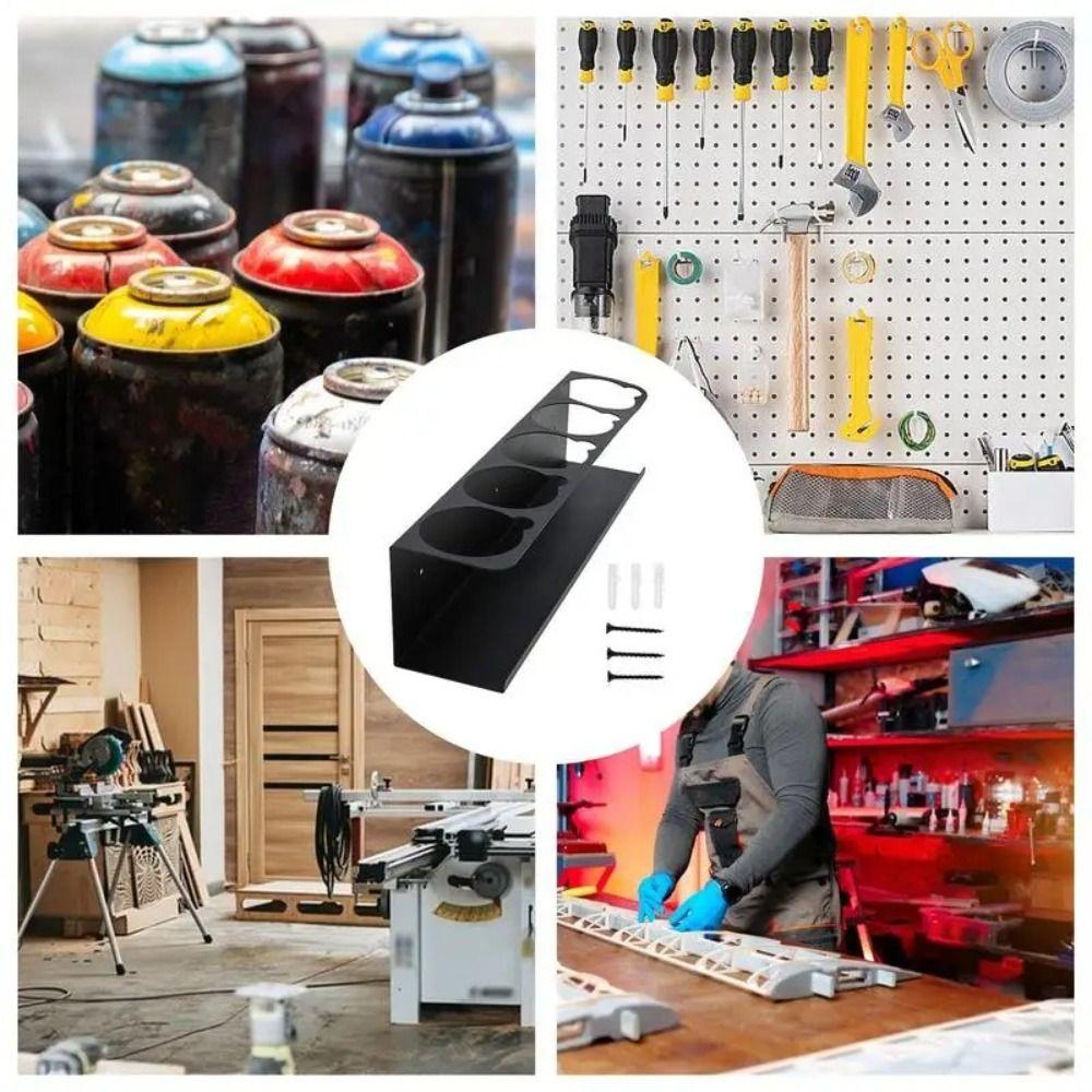 Stable Structure Wall Mounted Aerosol Can Holder Wall Hanging Spray Bottle Organizer Workshop