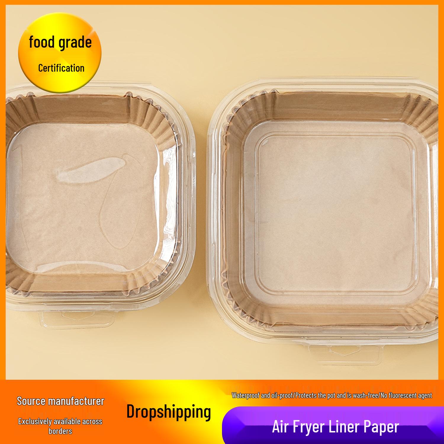 

Высокотемпературная бумага для выпечки, впитывающая масло, пищевого класса, квадратная и круглая Square 16cm (50 pcs)