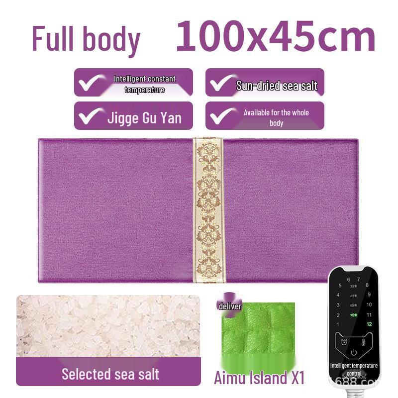 Wide Electric Heating Pad: Hot Compress Pack for Waist, Knee, Shoulder, Neck with Coarse Sea Salt