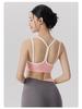 Damen Color-Block Yoga-Set: Patchwork Sport-BH, Antibakterielle V-Ausschnitt High-Waist Bauchkontrollhose