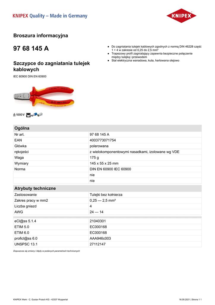 REBARING PLIERS 220MM - KN 99 01 220