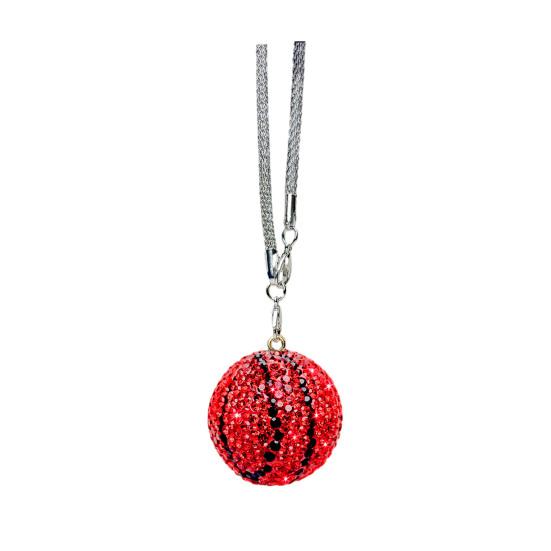 Rhinestone Basketball Car Hanging Ornament Sports Fan Pendant for Rearview Mirror Vehicle Interior Decor Unique Gift for Basketball Fans