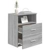 Table de chevet - Sonoma gris - 50x32x60 cm - 2 tiroirs - Bois d'ingénierie