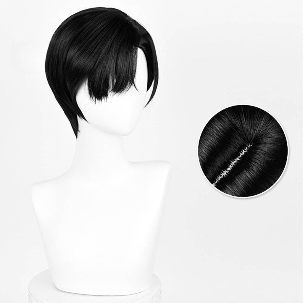 LAOBAO Ivan IVAN Cosplay Black Short Costume Halloween Cosplay Wig Wig, Hair, Heat-Resistant, Accessory, Costume, (Ivan IVAN)