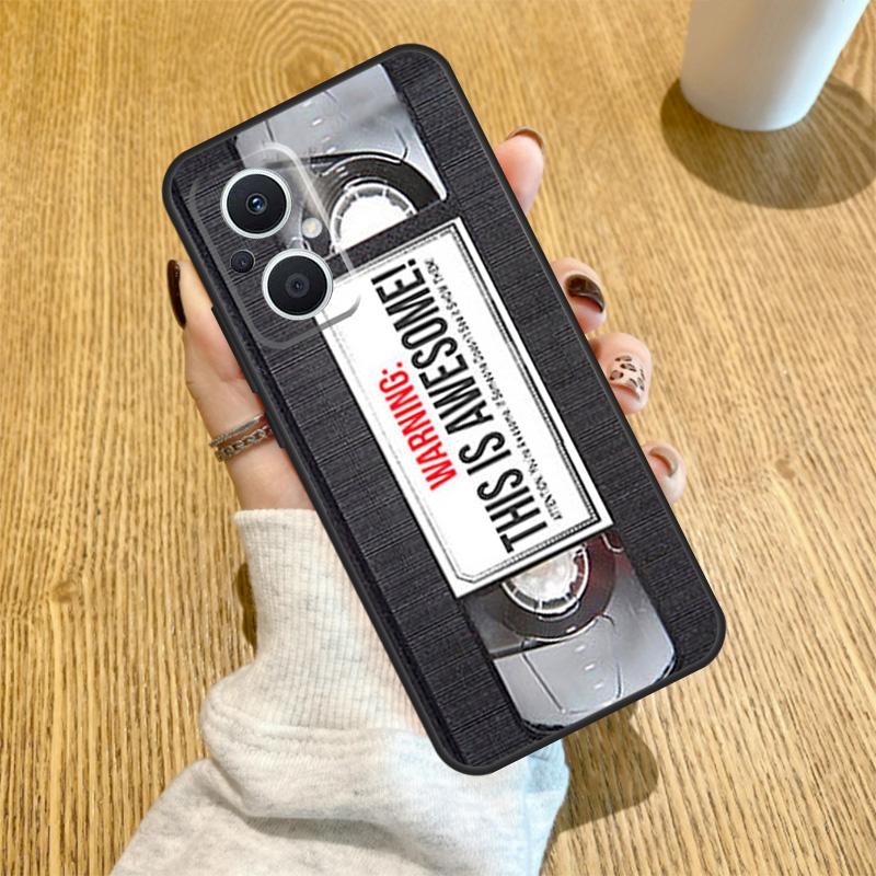 Art Cassette Tape Design Funda For OPPO Reno 12F 11F 13F 14F 8T 8 Lite 10 11 12 13 14 OPPO Find X8 X6 X5 X9 Pro Case