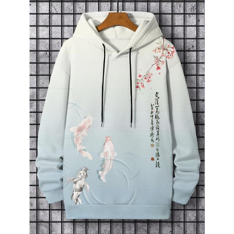

Осень и зима Мужская толстовка с капюшоном Animal Art в японском стиле Harajuku Fashion Casual Sports Hoodie Pattern Осень и зима L