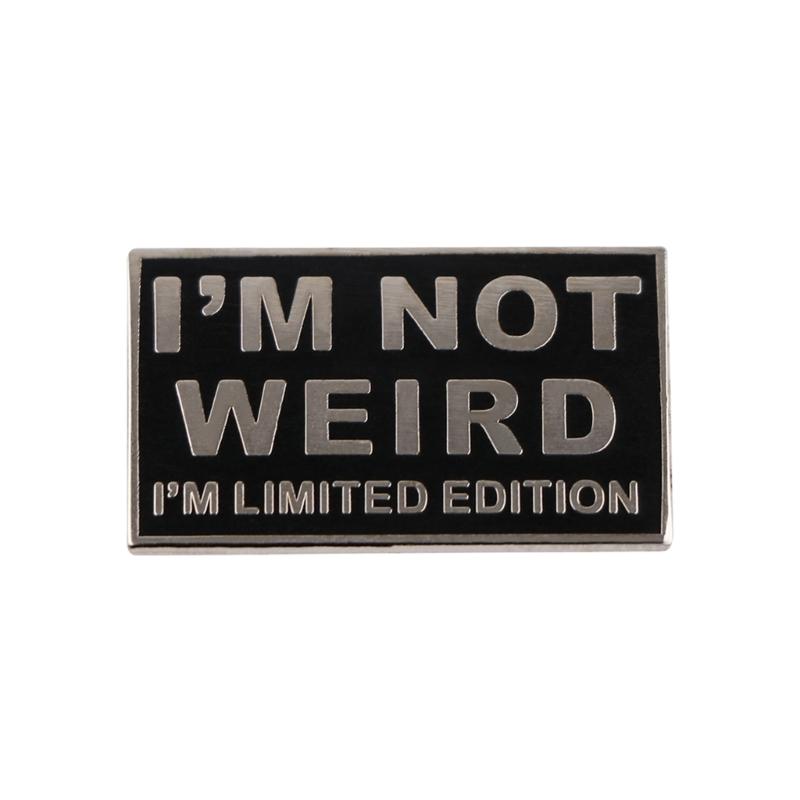 Stylish Enamel Brooch Pin Compacts Design Humorous Quote Design Metal Badges For Outfits Backpacks Daily Wear Decoration