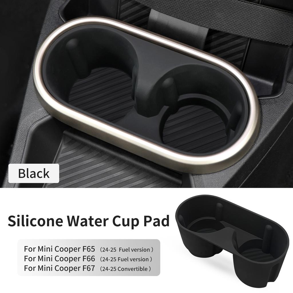 Car Water Cup Holder For Mini Cooper F65 F66 F67 2025 Fuel Version Center Console Silicone Organizer Insert Storage Box