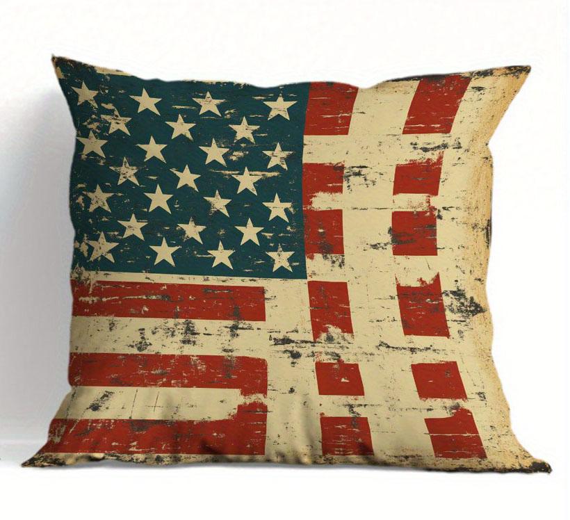 Pc Vintage Route Amerikanische Flagge Kissenbezug Dekorative Kissenhülle für Büro Schlafzimmer Wohnzimmer Auto Sofa