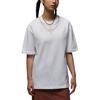 Logo Letter Round Neck Drop Shoulder Loose Short Sleeve T-Shirt Women T-Shirt White IH0834100
