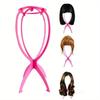 1pc Wig Stand Holder Portable Collapsible Wig Head Stands Plastic Wig Hat Stands Portable Folding Wig Hat Stand for All Wigs