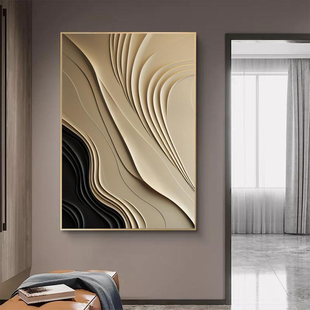 Abstract 3D Vision Textured Wrinkle Minimalist Wall Art Modern Canvas Painting Posters Prints Bedroom Living Room Home Decor