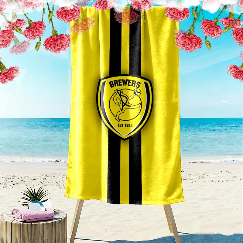 Burton Albion Fc Print Beach Towel Large Soft Quick Dry Towel For Beach Camping Swimming