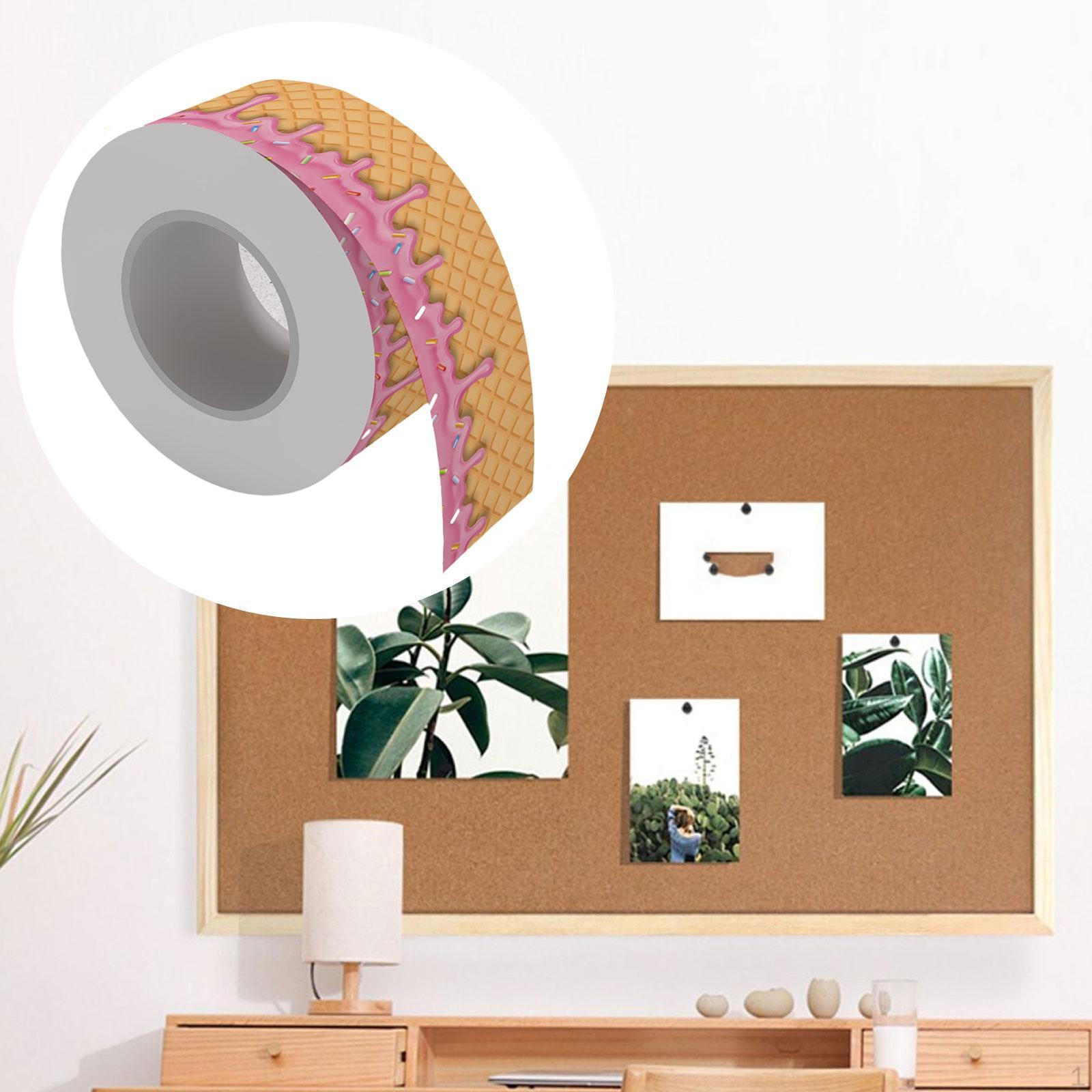 

Бумажные наклейки-бордюры для доски объявлений, многоцелевой модный настенный декор с узорами мороженого, в рулоне