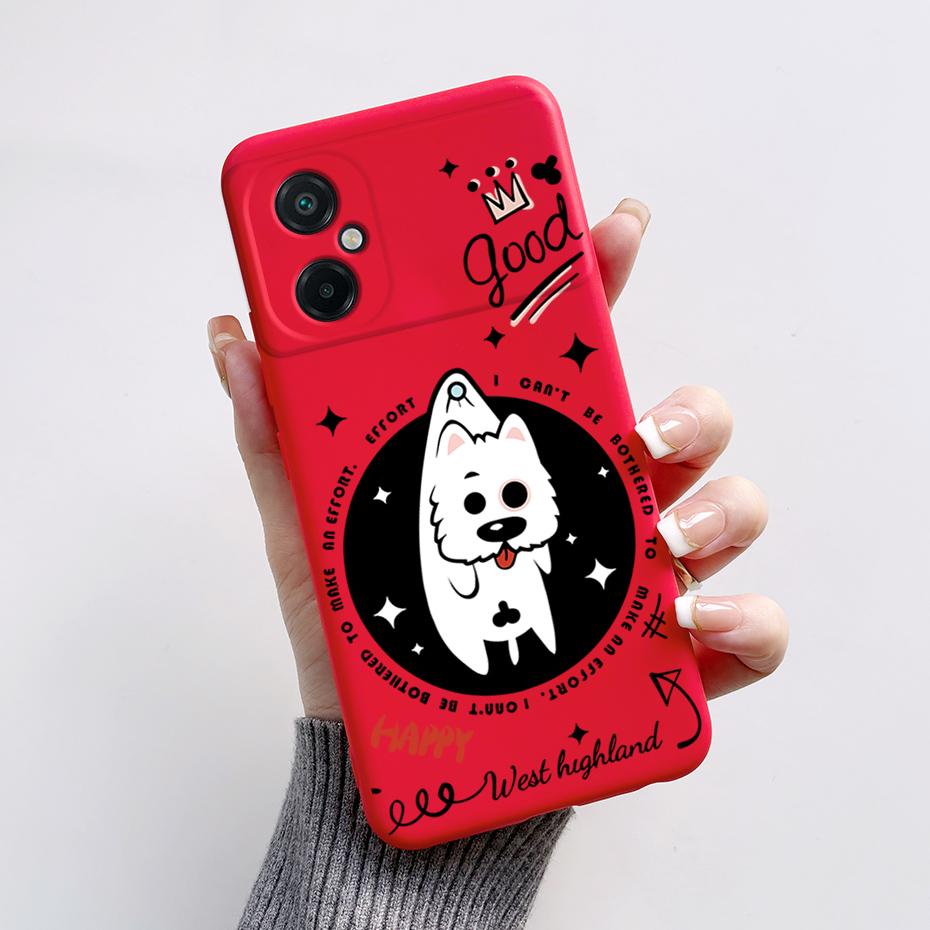 For Xiaomi Poco M5 M5S Phone Case Cute Panda Painted Full Protection Liquid Silicone Bumper For Poco M5 M 5 S Back Cover Shell