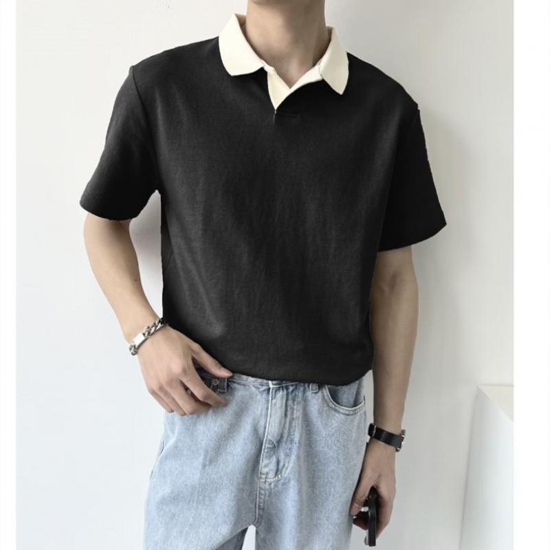 Summer New POLO Men's short-sleeved shirt, trendy brand, casual and loose-fitting T Japanese-style short-sleeve men's shirt T Shirt